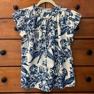 Abercrombie & Fitch Flutter Sleeve Top